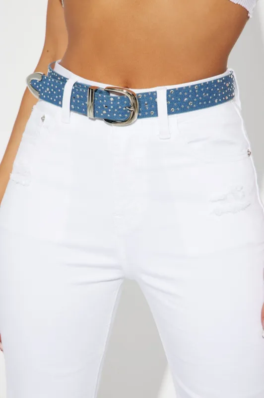 In Case You Haven't Heard Belt  - Medium Wash sold by Fashion Nova