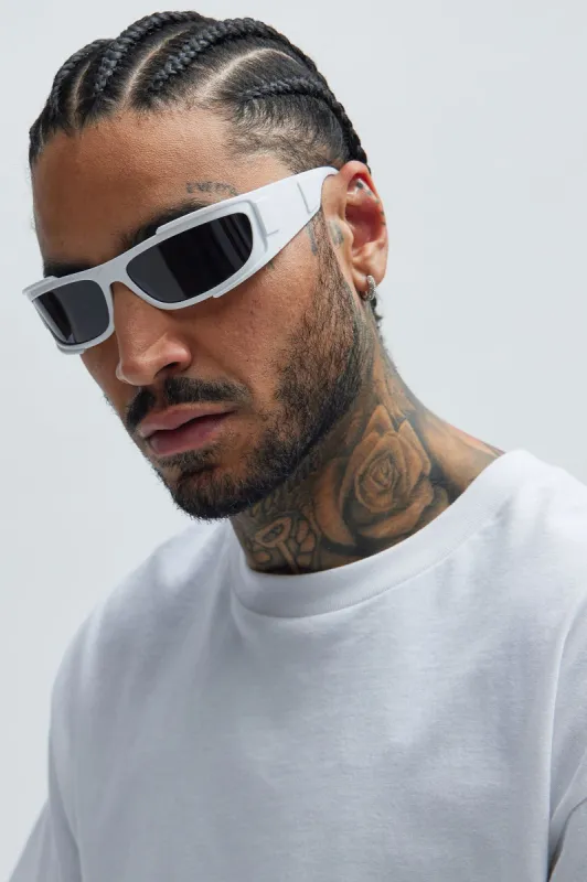 Infinitum Sunglasses - White sold by Fashion Nova
