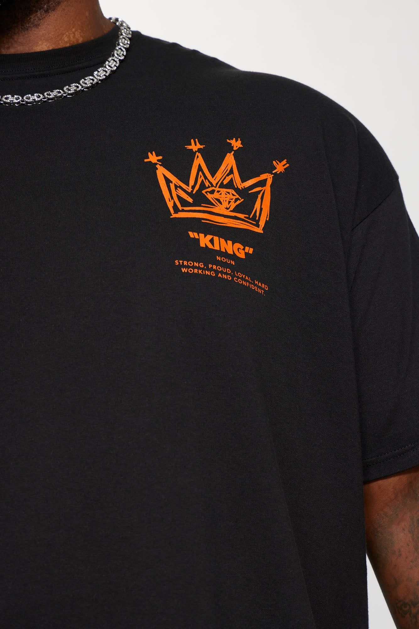 King Definition Short Sleeve Tee - Black sold by Fashion Nova product image thumbnail 7
