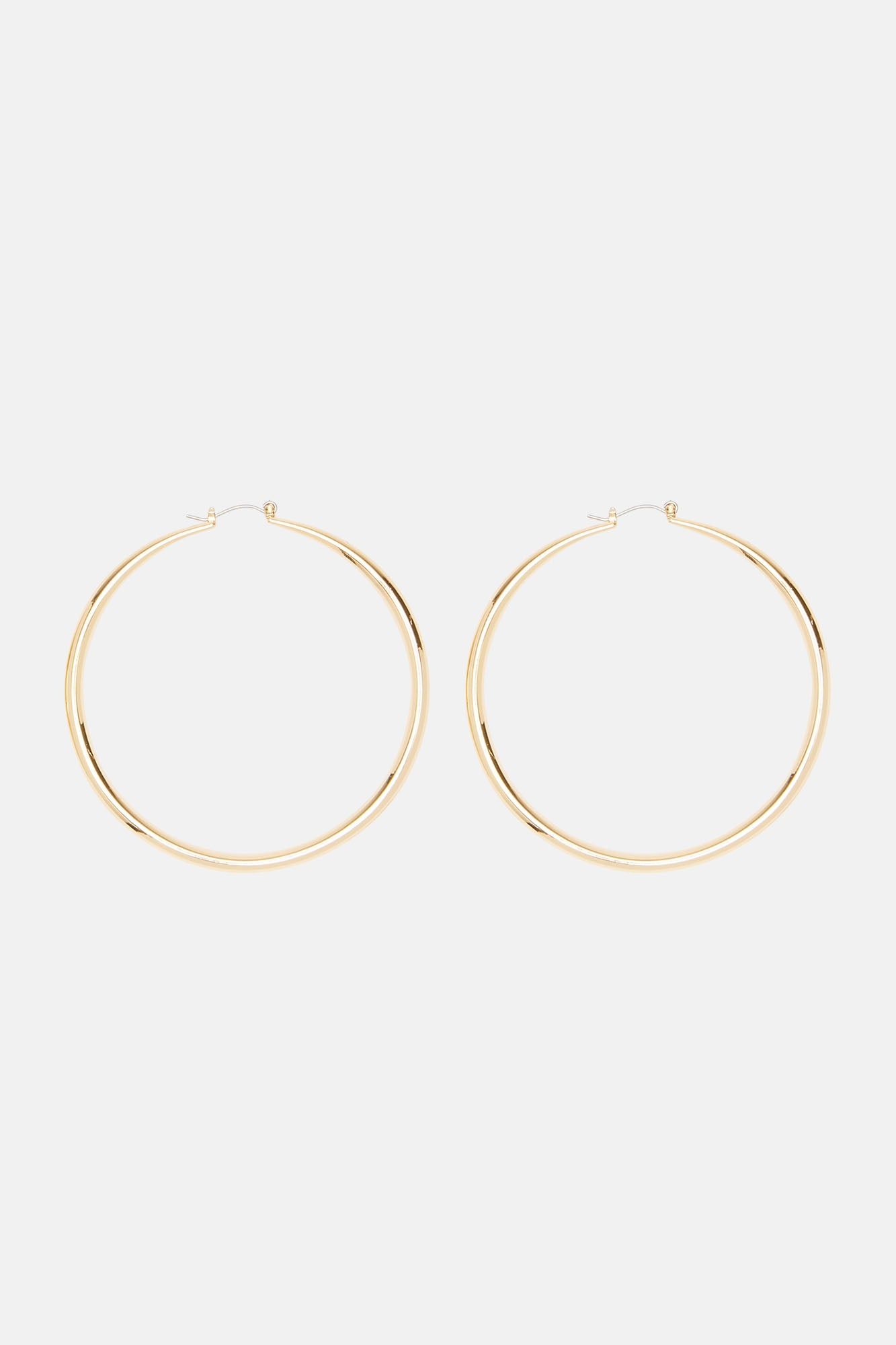 Thinking About It Hoop Earrings - Gold sold by Fashion Nova product image thumbnail 3