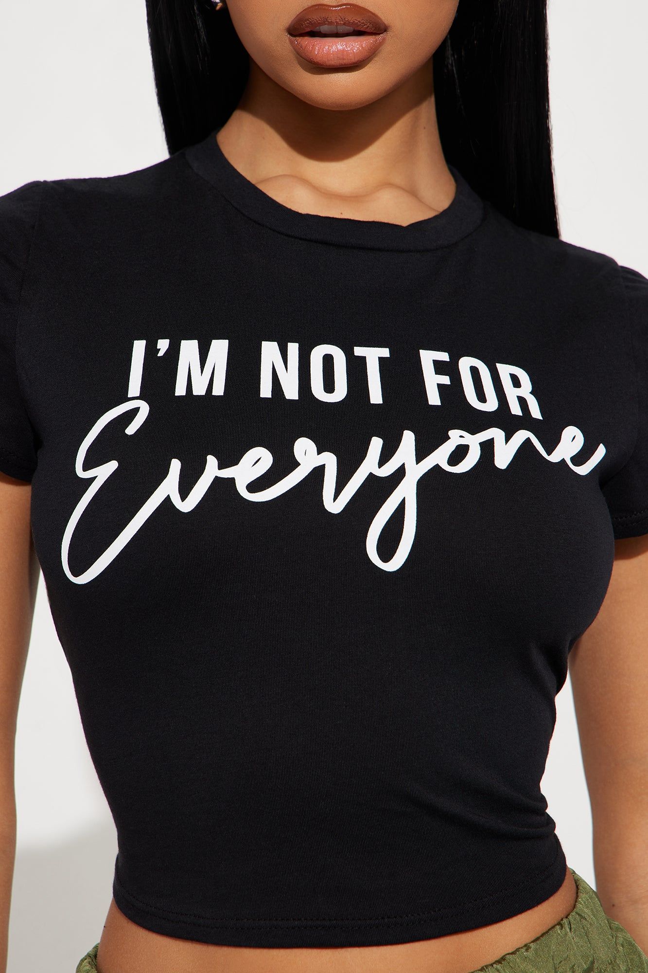 I'm Not For Everyone Fitted Tee - Black sold by Fashion Nova product image thumbnail 3