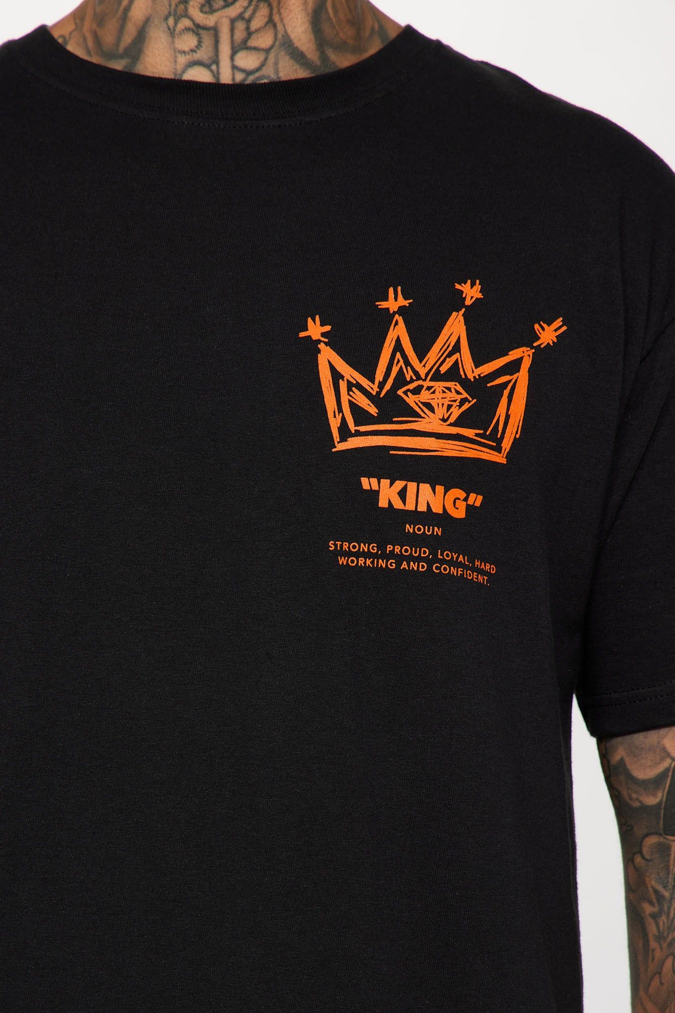 King Definition Short Sleeve Tee - Black sold by Fashion Nova product image thumbnail 4