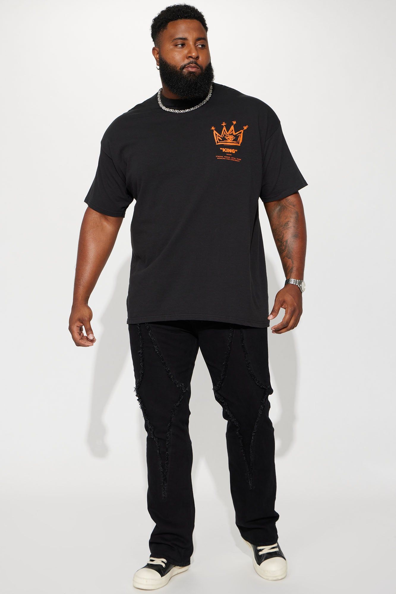 King Definition Short Sleeve Tee - Black sold by Fashion Nova product image thumbnail 6