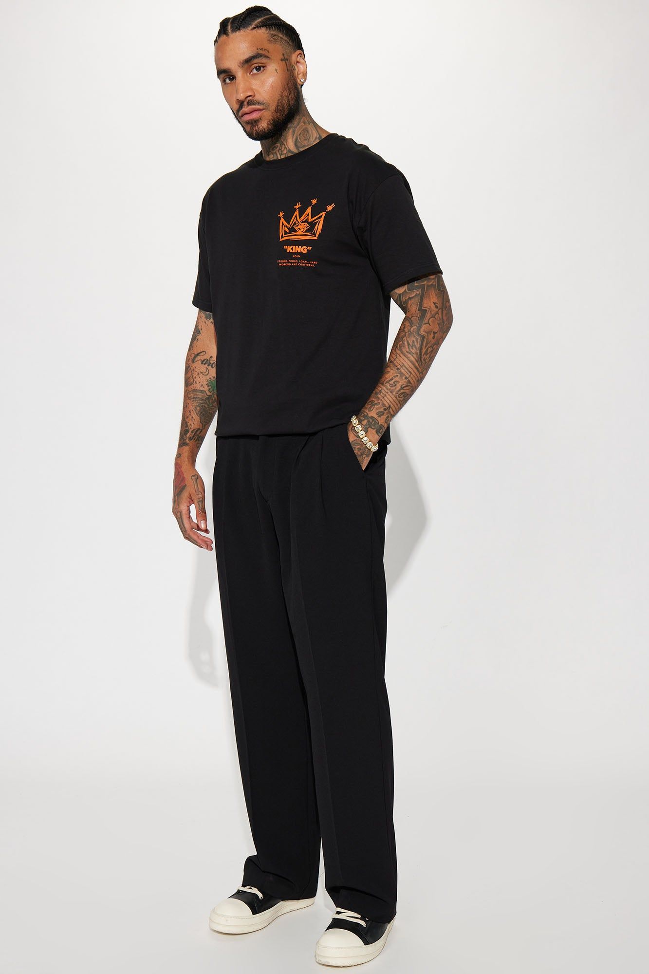 King Definition Short Sleeve Tee - Black sold by Fashion Nova product image thumbnail 3