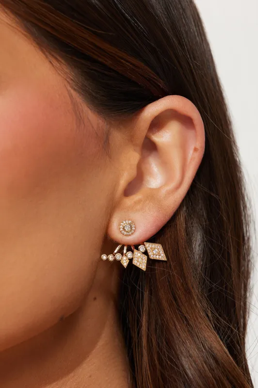 On My Mind Stud Earrings - Gold sold by Fashion Nova