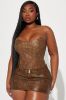My Way Washed Faux Leather Corset Top - Brown sold by Fashion Nova