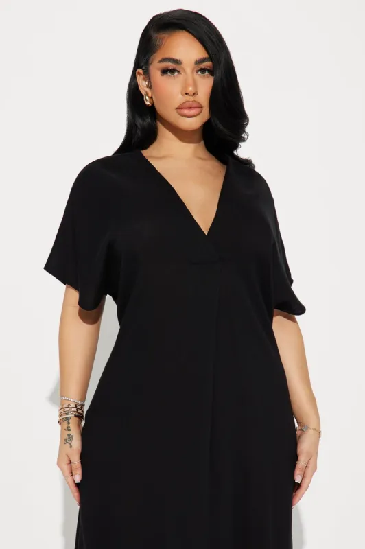Kylie Kaftan Maxi Dress - Black sold by Fashion Nova