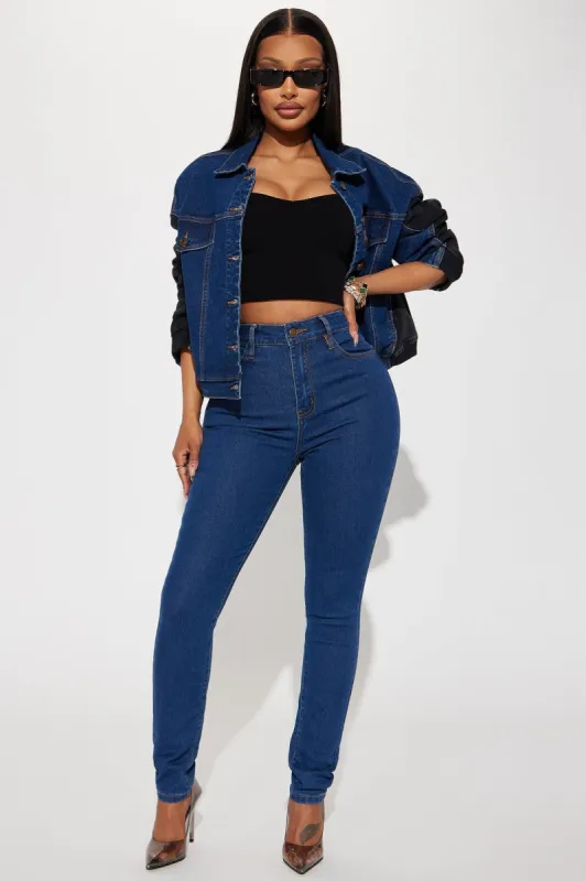 Bethany Basic Stretch Skinny Jeans - Dark Wash sold by Fashion Nova
