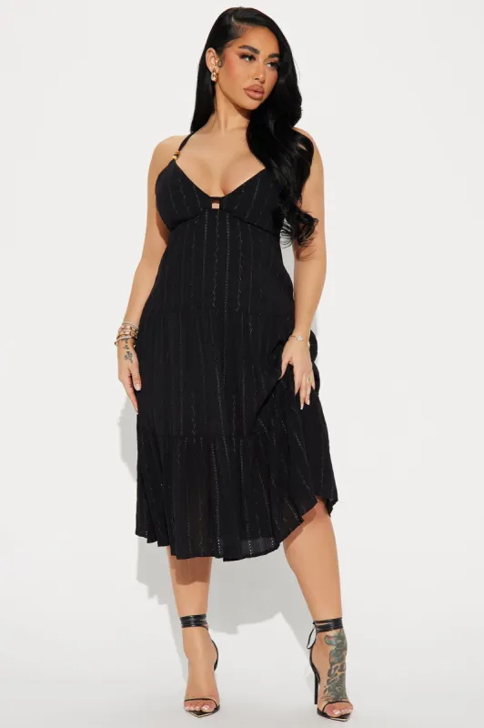 Leana Midi Dress - Black sold by Fashion Nova