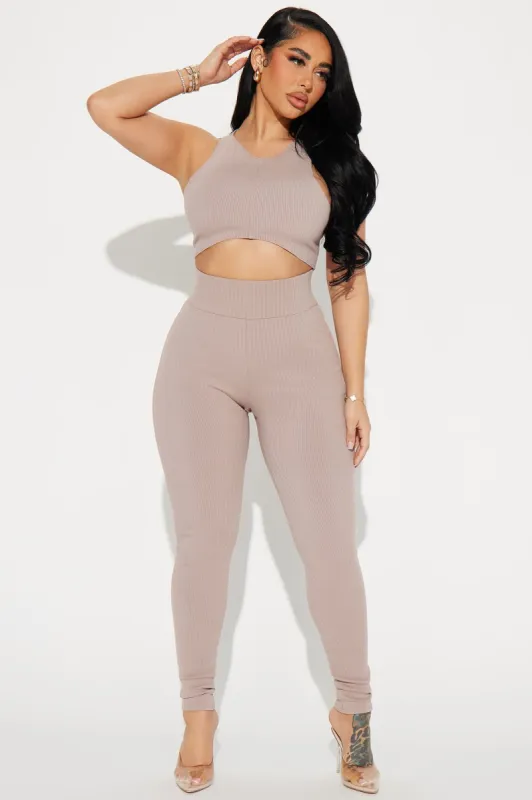 Janet Snatched Leggings - Sand sold by Fashion Nova