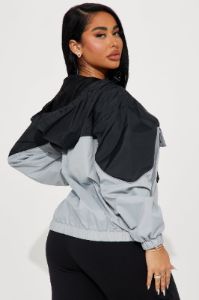 Bring Home The Win Raiders Windbreaker  - Black/combo sold by Fashion Nova