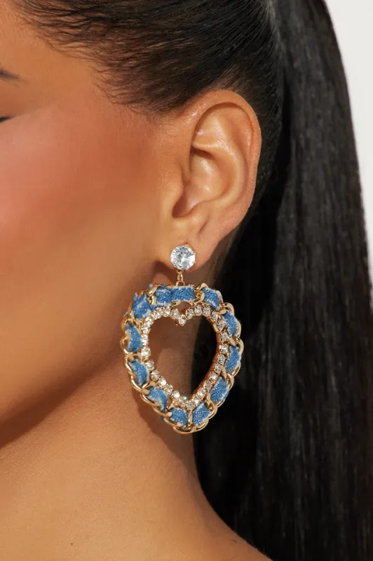 Love For Denim Earrings - Denim sold by Fashion Nova