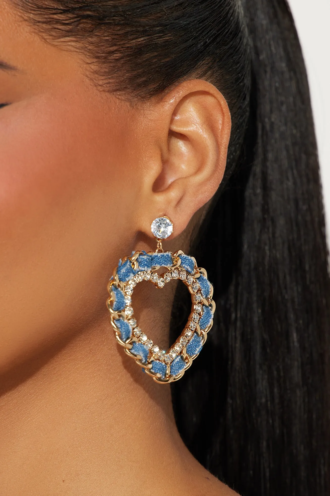Love For Denim Earrings - Denim sold by Fashion Nova