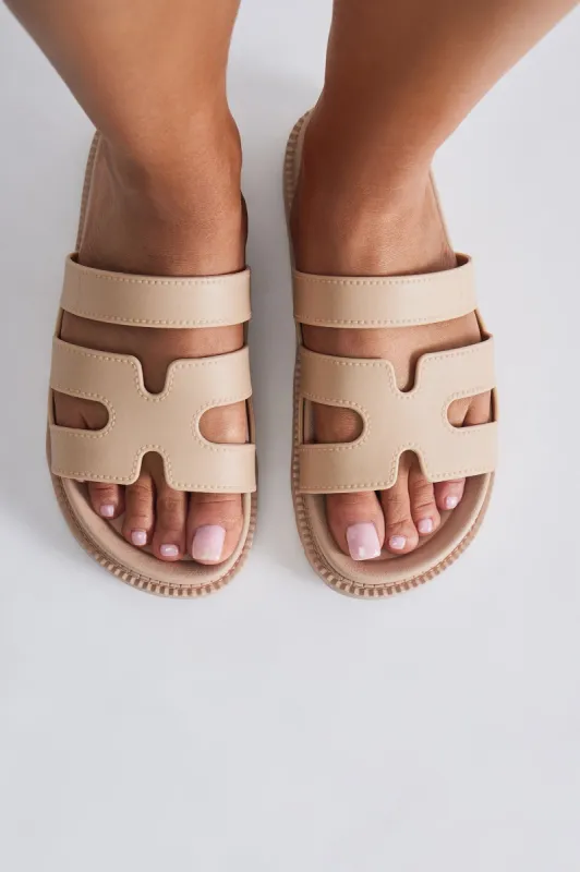 Making Statements Casual Slides - Tan sold by Fashion Nova