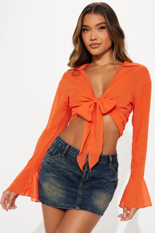 Take Me Away Top - Orange sold by Fashion Nova