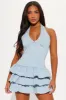 On Duty Denim Mini Dress - Light Wash sold by Fashion Nova