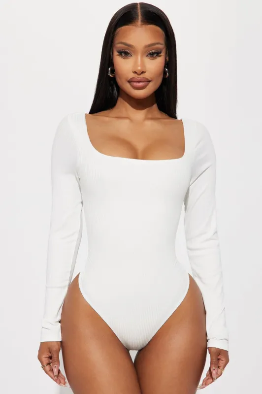 Irina Double Lined Bodysuit - Off White sold by Fashion Nova