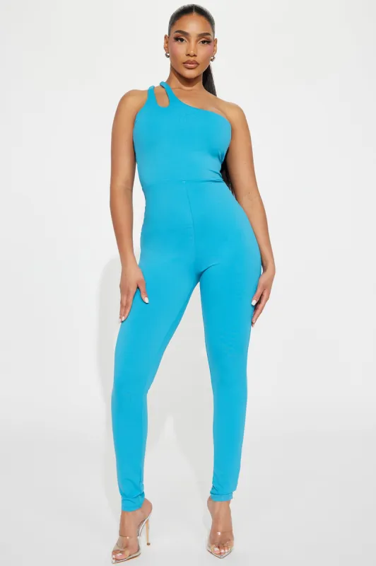 Take It Any Longer Jumpsuit  - Turquoise sold by Fashion Nova