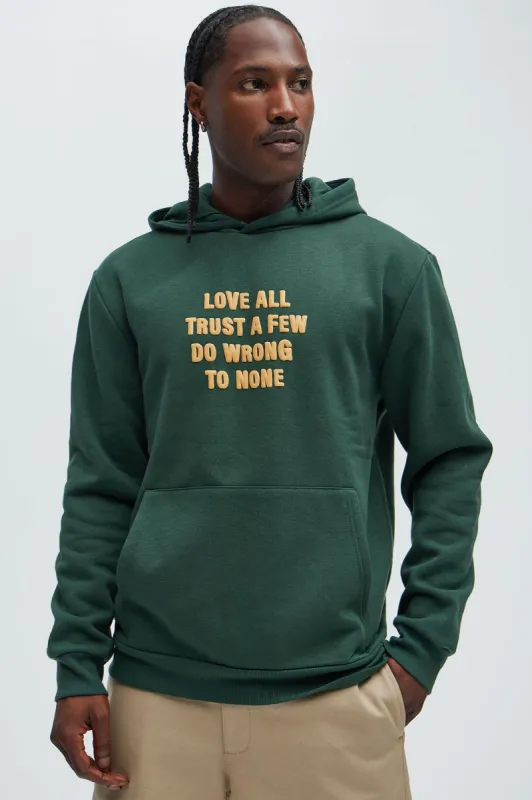 Love All Trust A Few Hoodie - Green sold by Fashion Nova