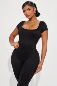 Kyma Double Lined Jumpsuit - Black sold by Fashion Nova