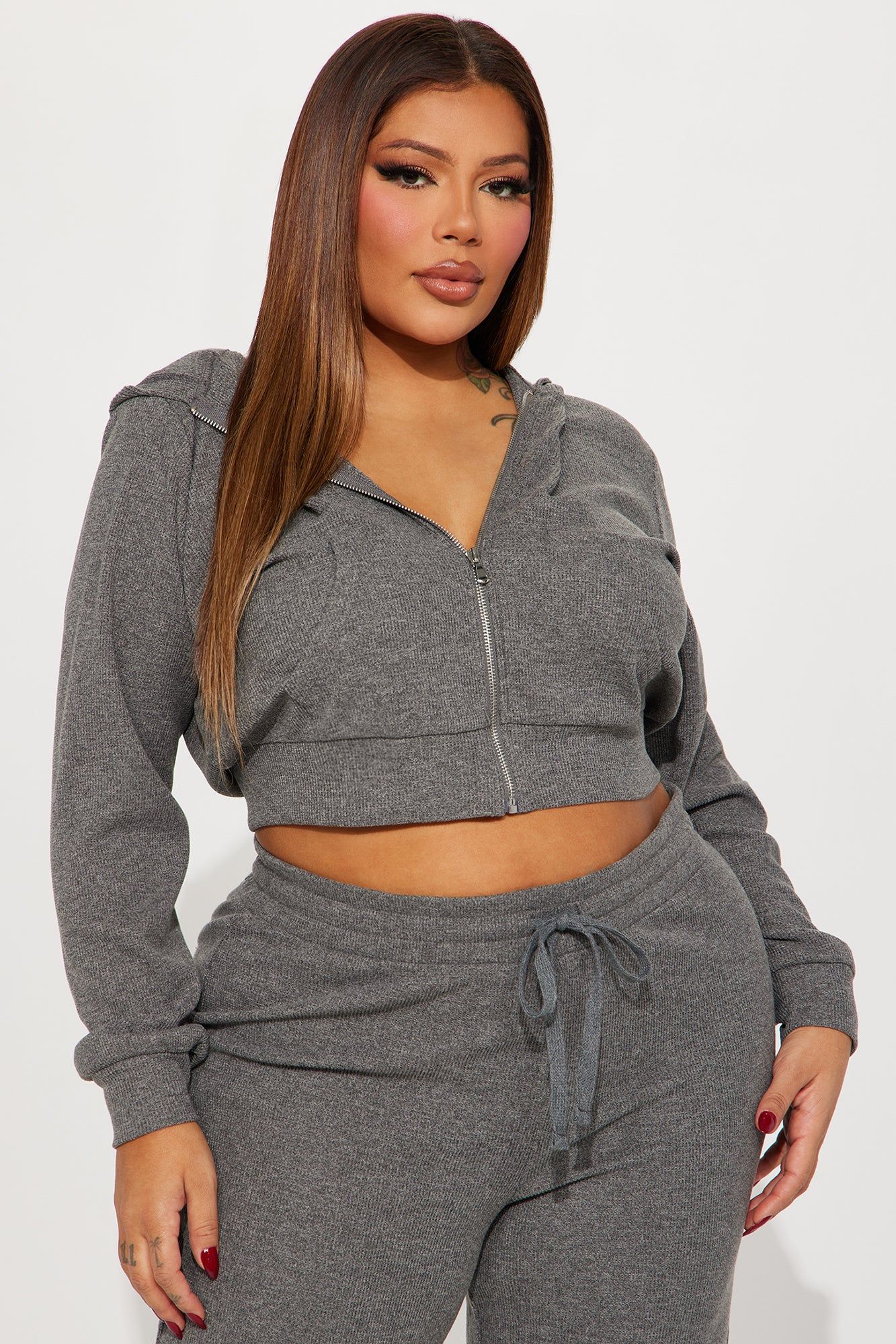 Thinking Of You Thermal Pant Set - Heather Grey sold by Fashion Nova product image thumbnail 5