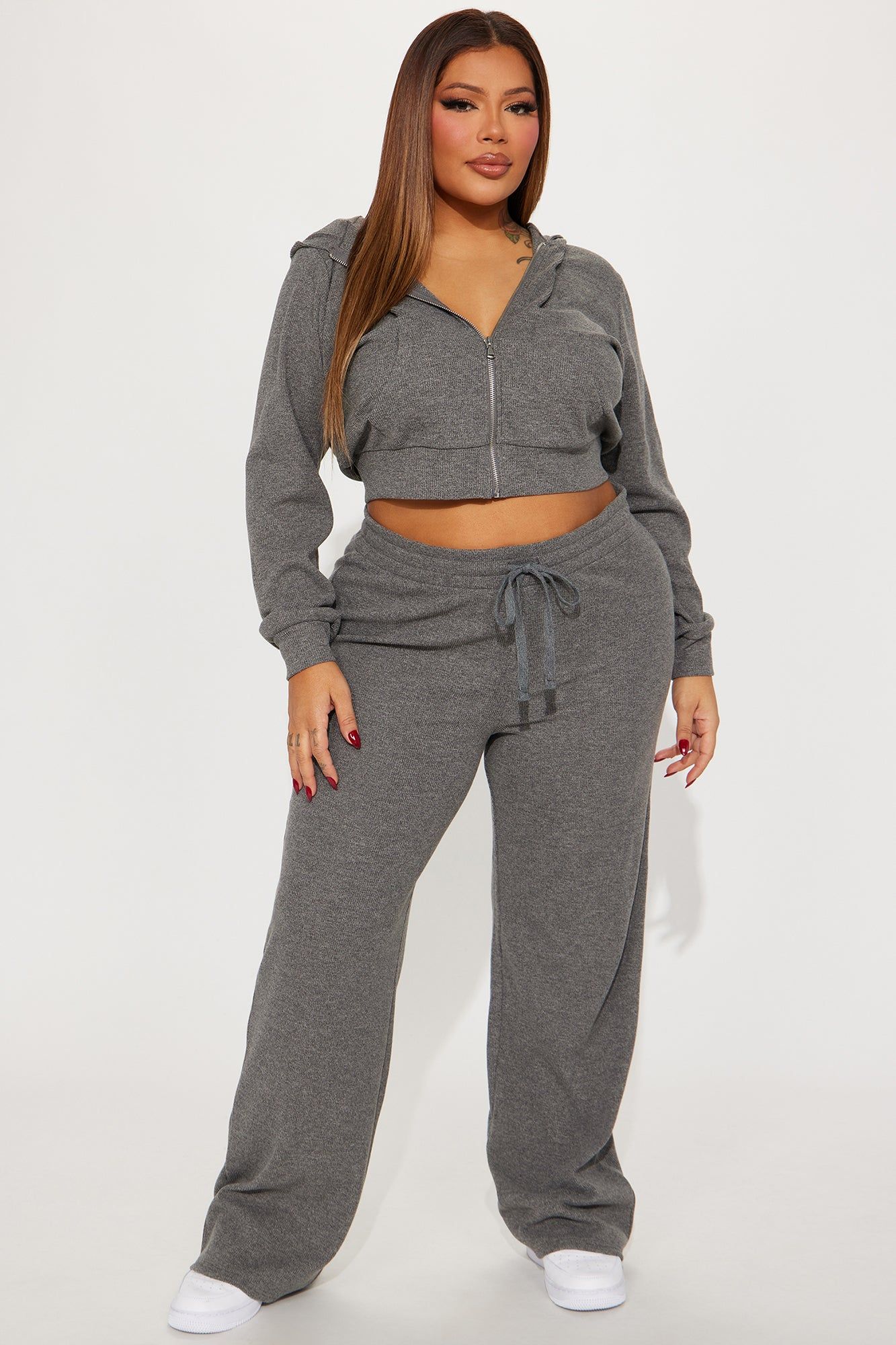 Thinking Of You Thermal Pant Set - Heather Grey sold by Fashion Nova product image thumbnail 4