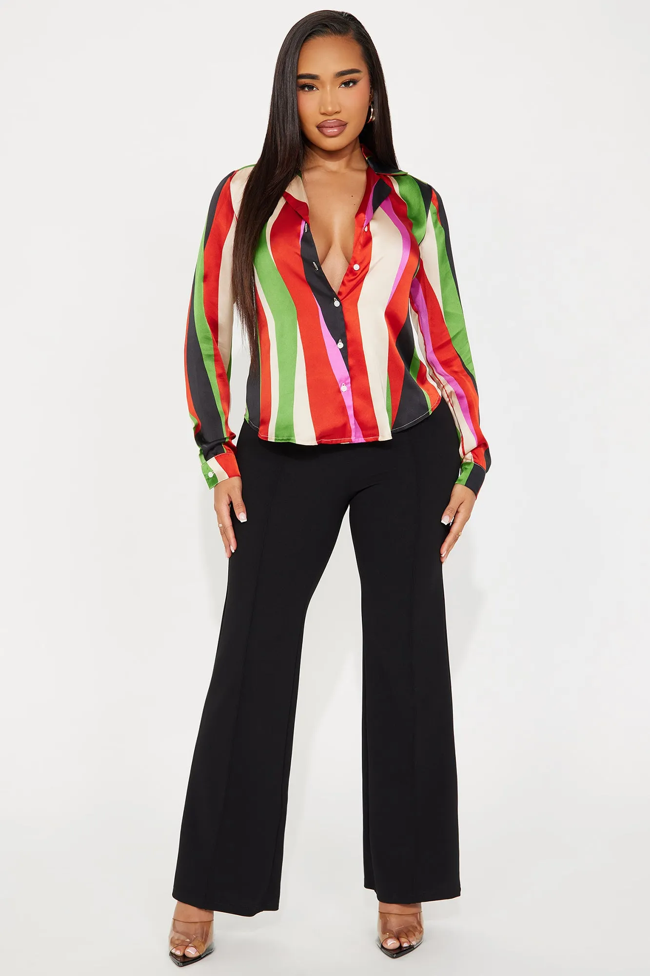 French Quarter Satin Shirt - Multi Color sold by Fashion Nova product image thumbnail 2