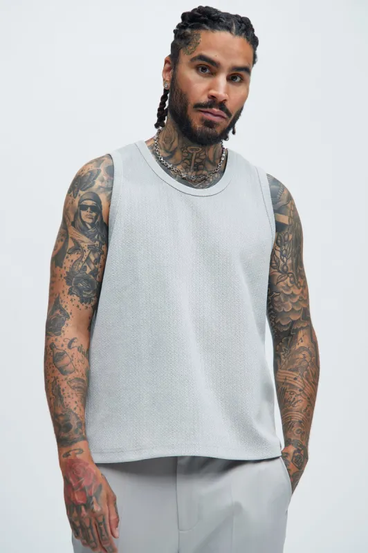 Dudley Textured Relaxed Tank - Stone sold by Fashion Nova