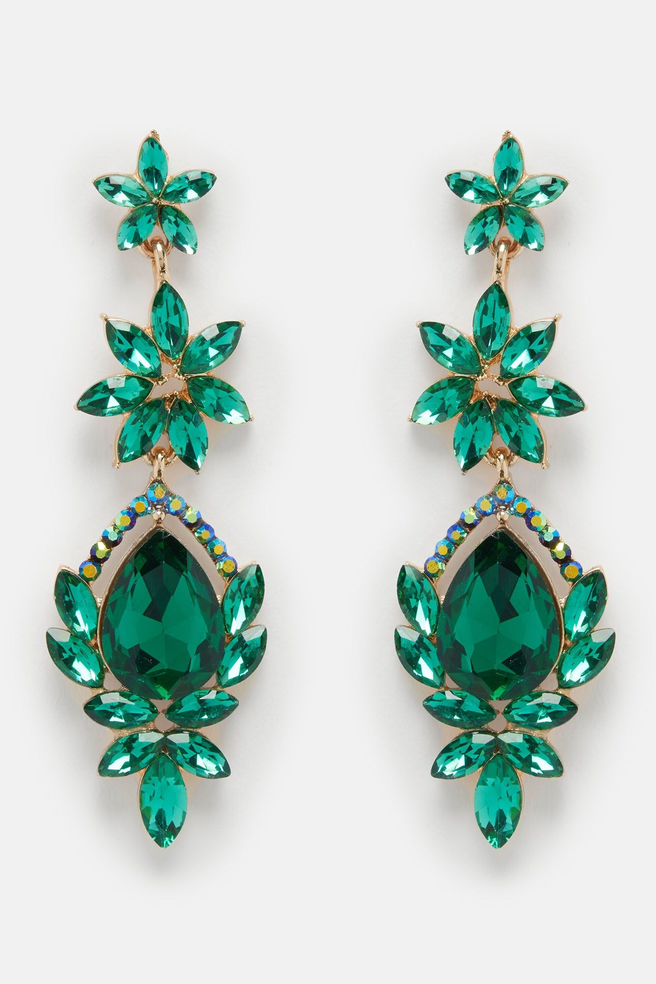Never Normal Drop Earrings - Green sold by Fashion Nova product image thumbnail 3