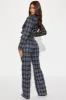 She's Bossy Blazer Pant Set - Navy/combo sold by Fashion Nova