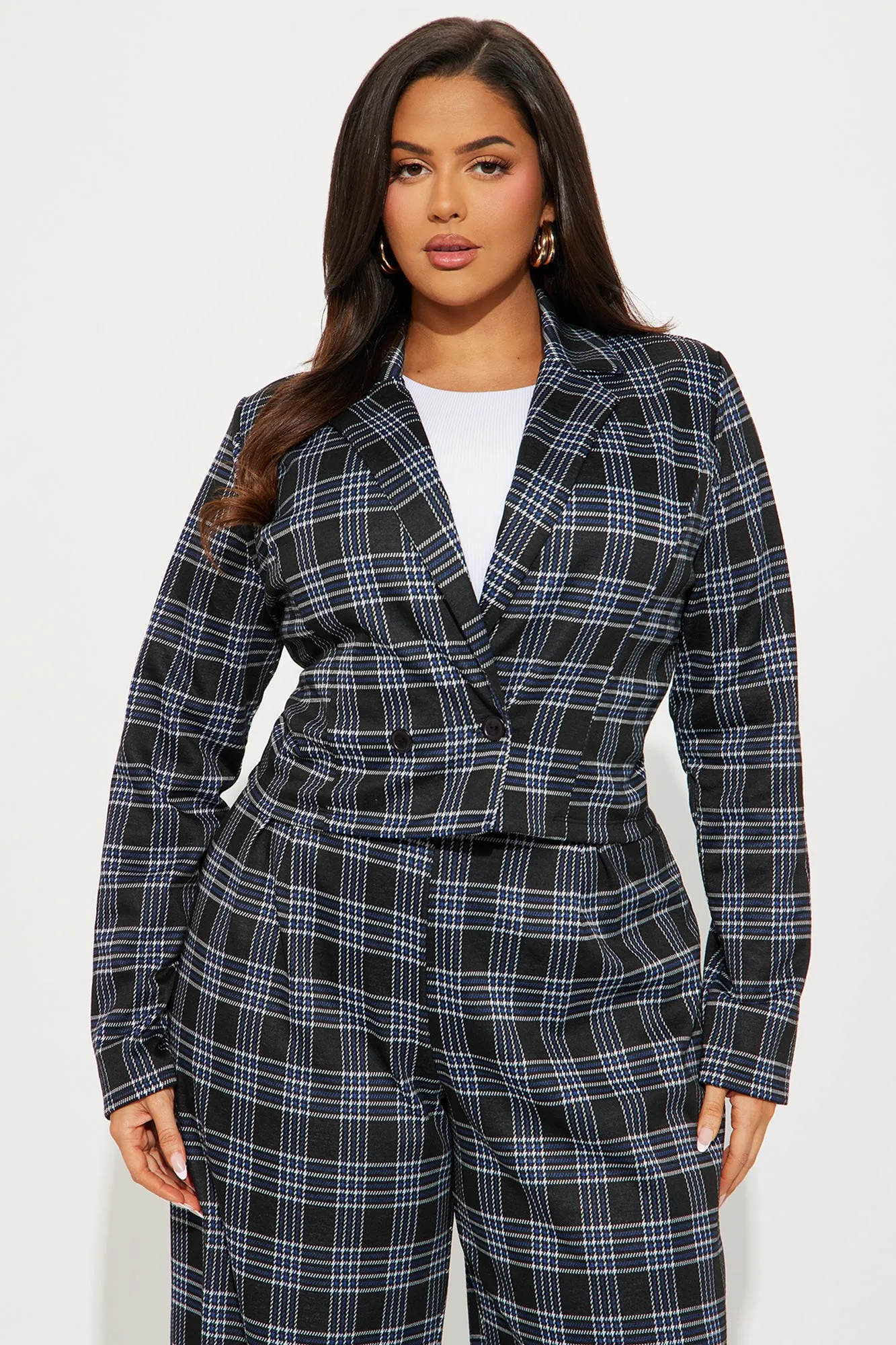 She's Bossy Blazer Pant Set - Navy/combo sold by Fashion Nova product image thumbnail 5