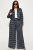 She's Bossy Blazer Pant Set - Navy/combo sold by Fashion Nova