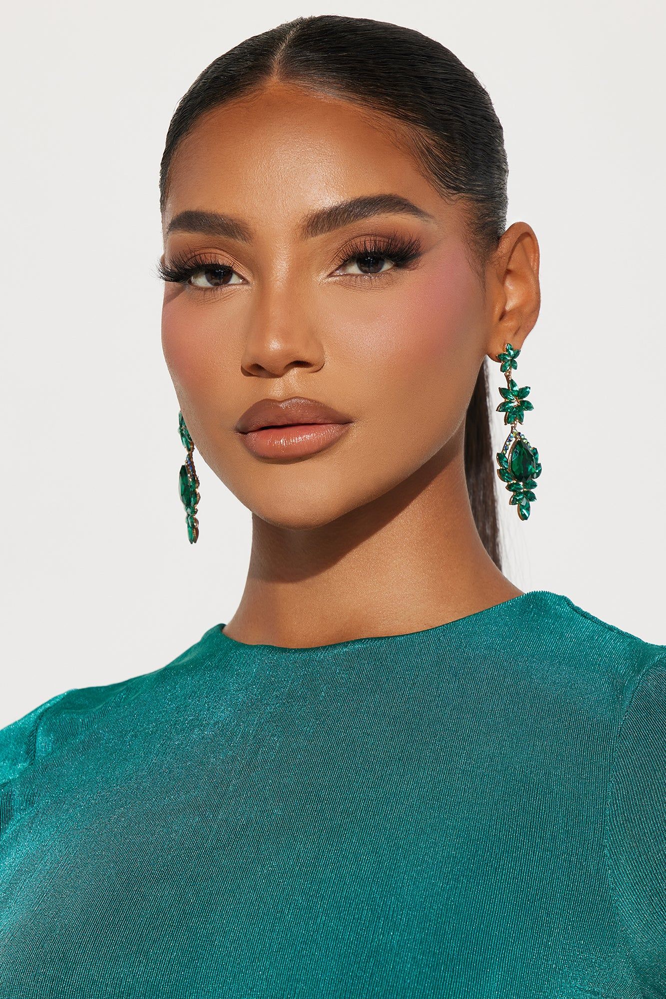 Never Normal Drop Earrings - Green sold by Fashion Nova product image thumbnail 2