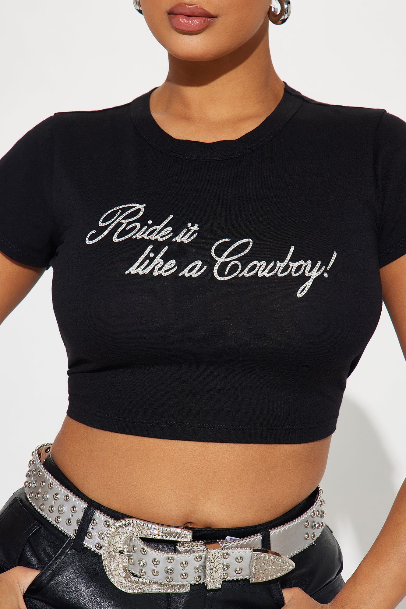 Ride It Like A Cowboy Tee - Black sold by Fashion Nova product image thumbnail 3