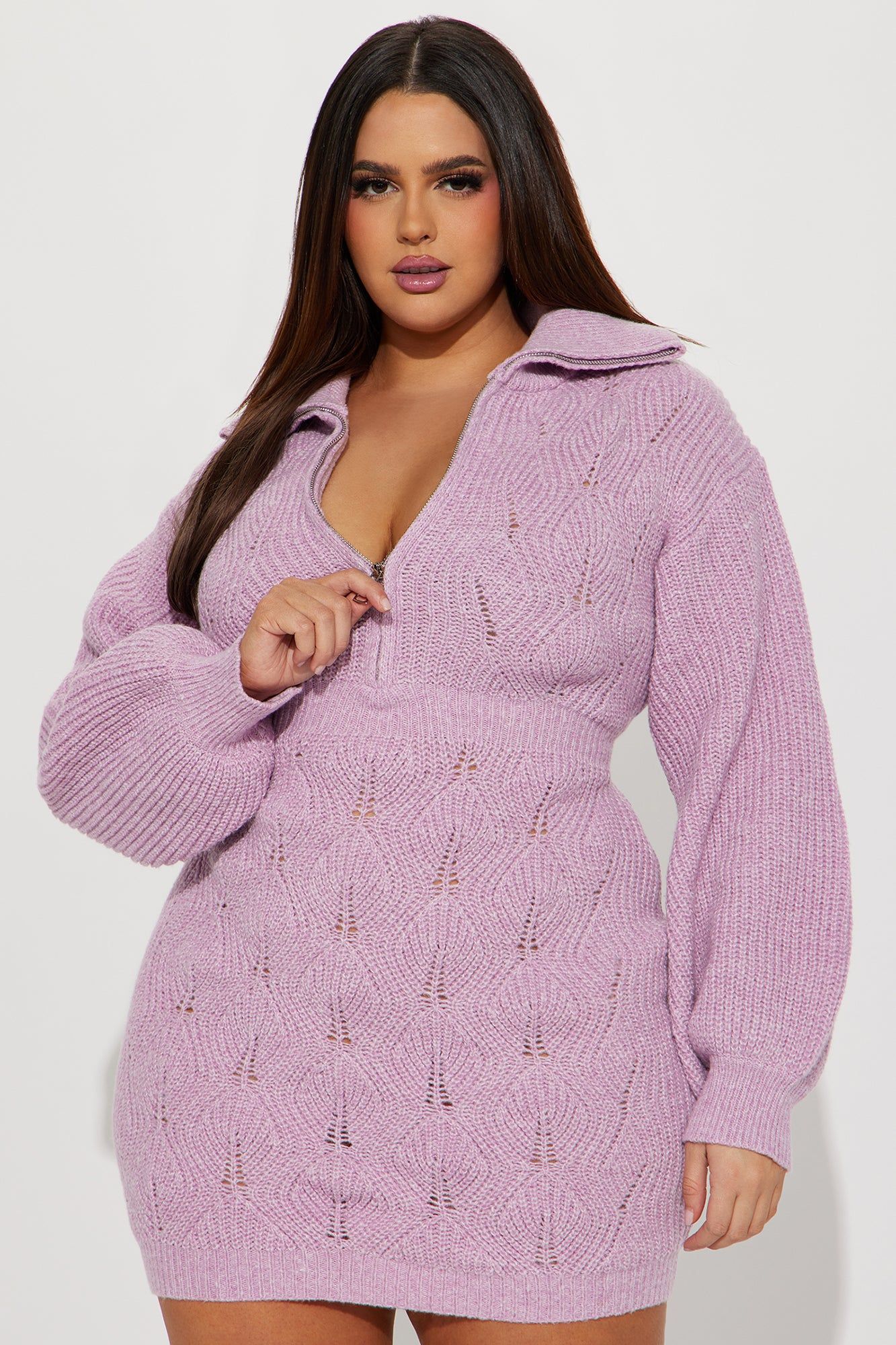 Lyla Sweater Mini Dress - Lavender sold by Fashion Nova product image thumbnail 5