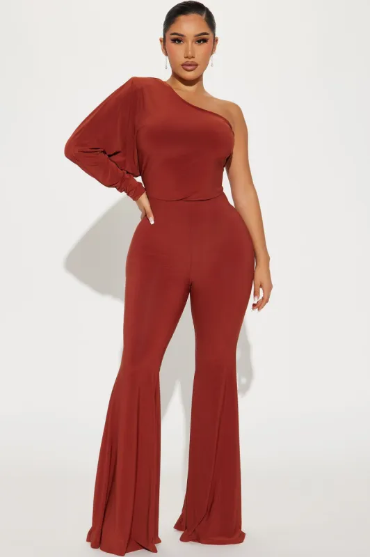 Romee Jumpsuit - Rust made by Fashion Nova