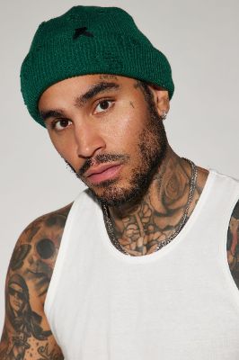 Distressed Day Beanie - Green sold by Fashion Nova