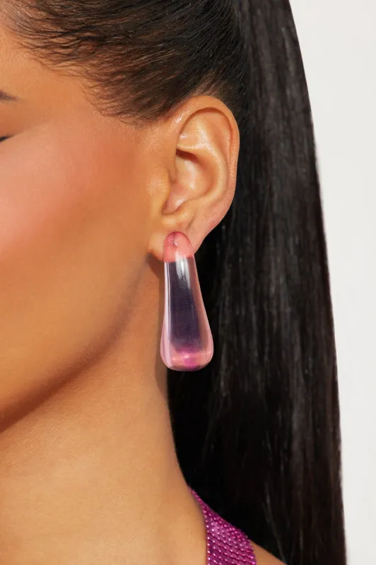 Clearing My Mind Earrings - Pink sold by Fashion Nova