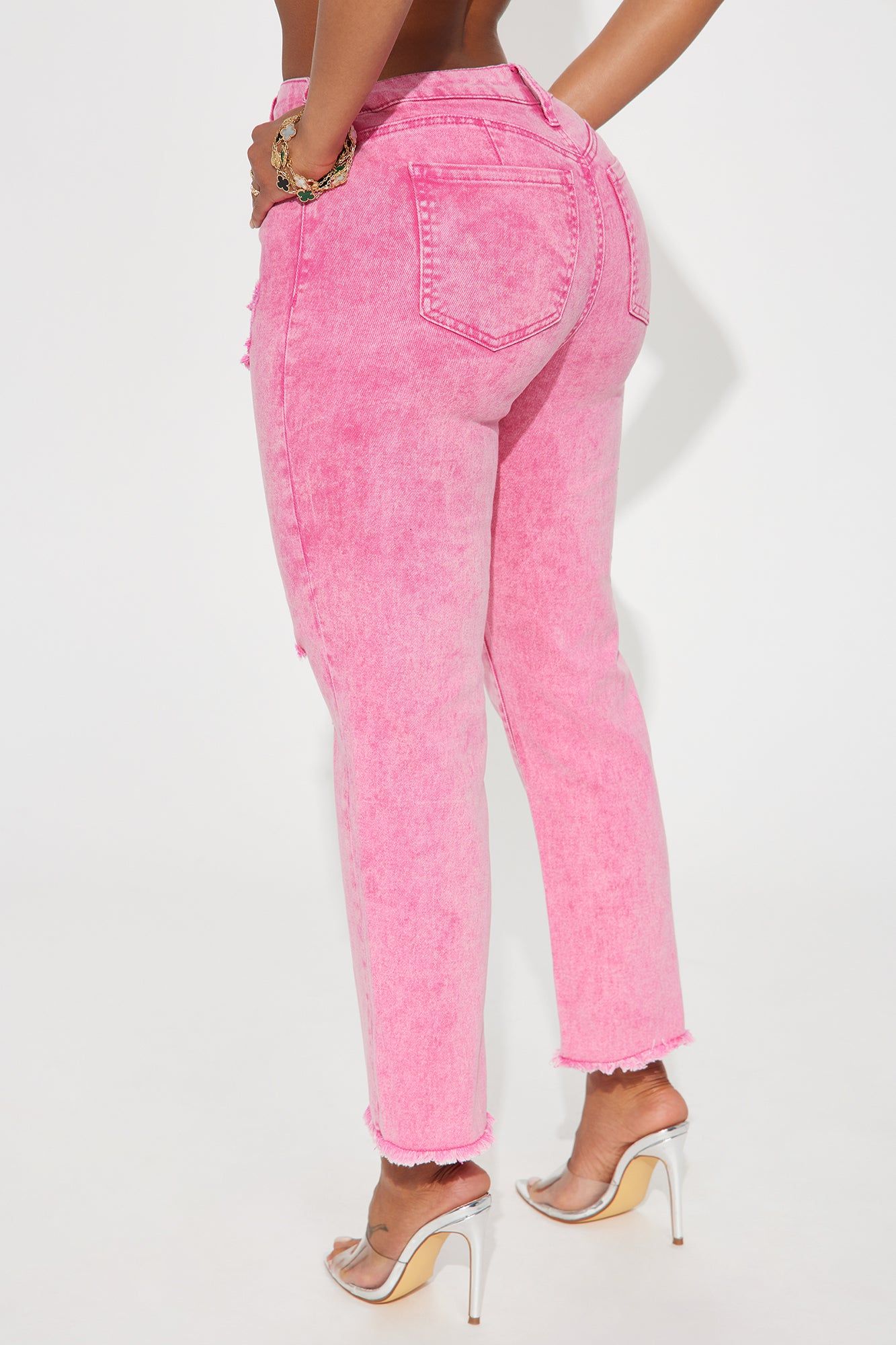 Stay In The Moment Stretch Mom Jean - Pink sold by Fashion Nova product image thumbnail 3