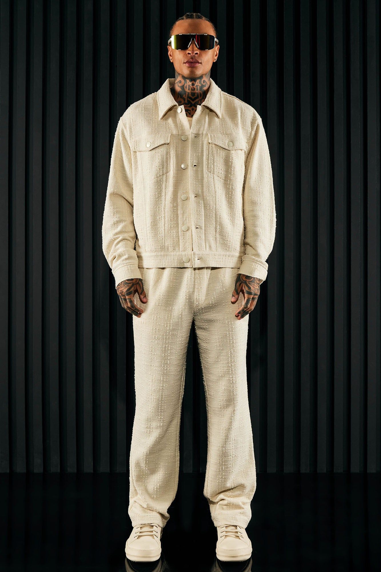 Jordan Textured Trucker Jacket - Off White sold by Fashion Nova product image thumbnail 2