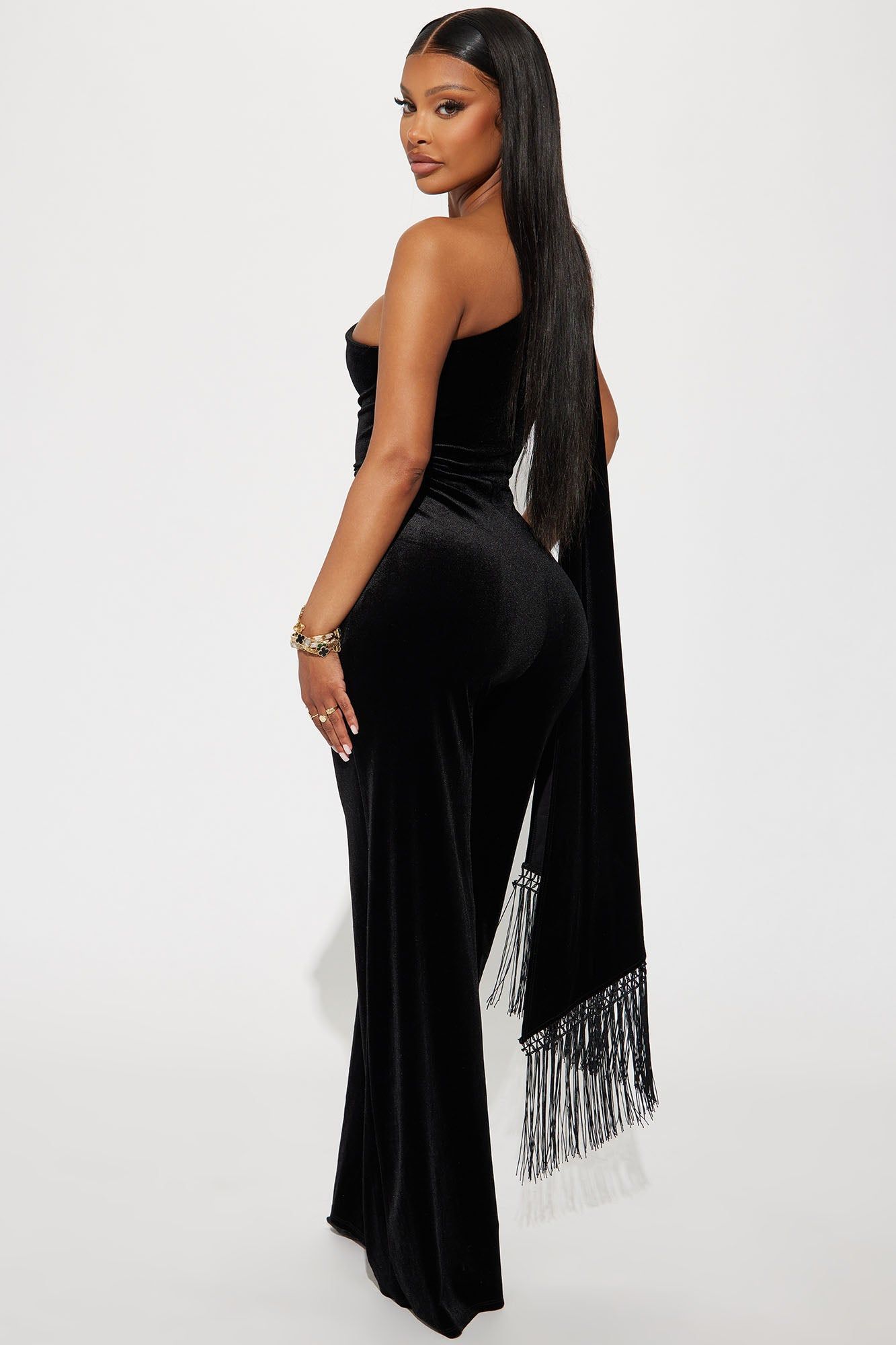Fashion Fusion Velvet Jumpsuit - Black sold by Fashion Nova product image thumbnail 3