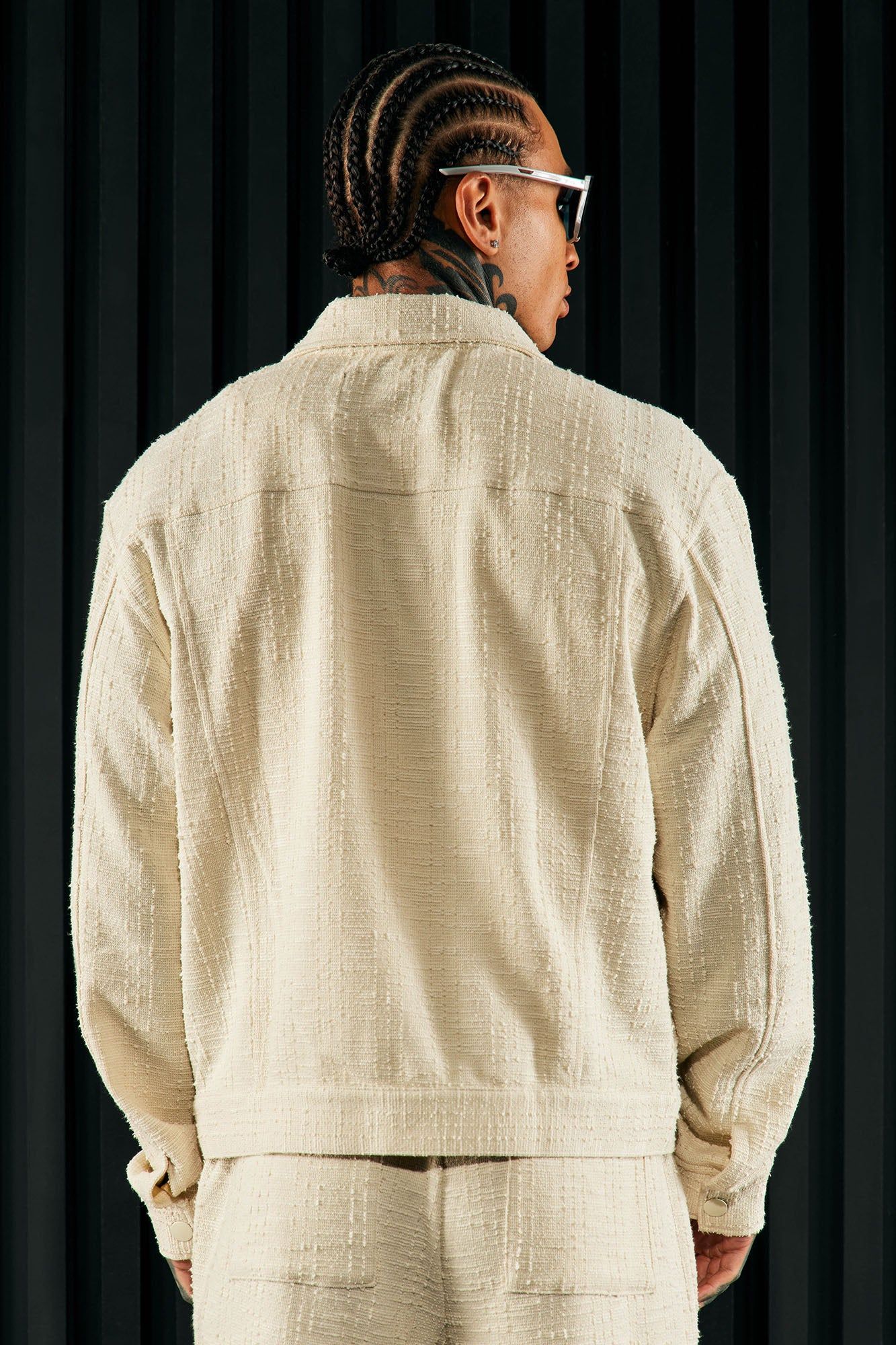 Jordan Textured Trucker Jacket - Off White sold by Fashion Nova product image thumbnail 3