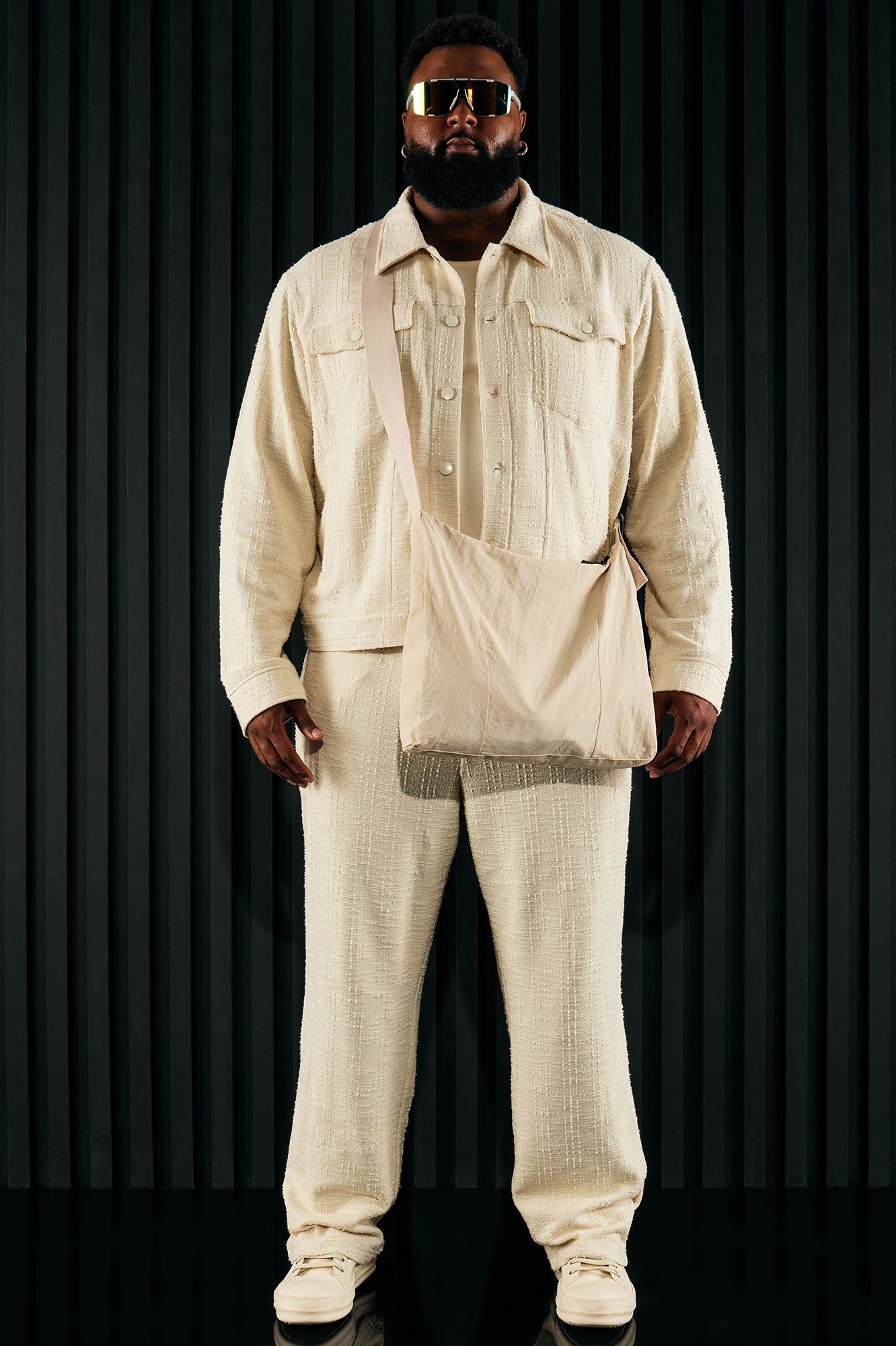 Jordan Textured Trucker Jacket - Off White sold by Fashion Nova product image thumbnail 5