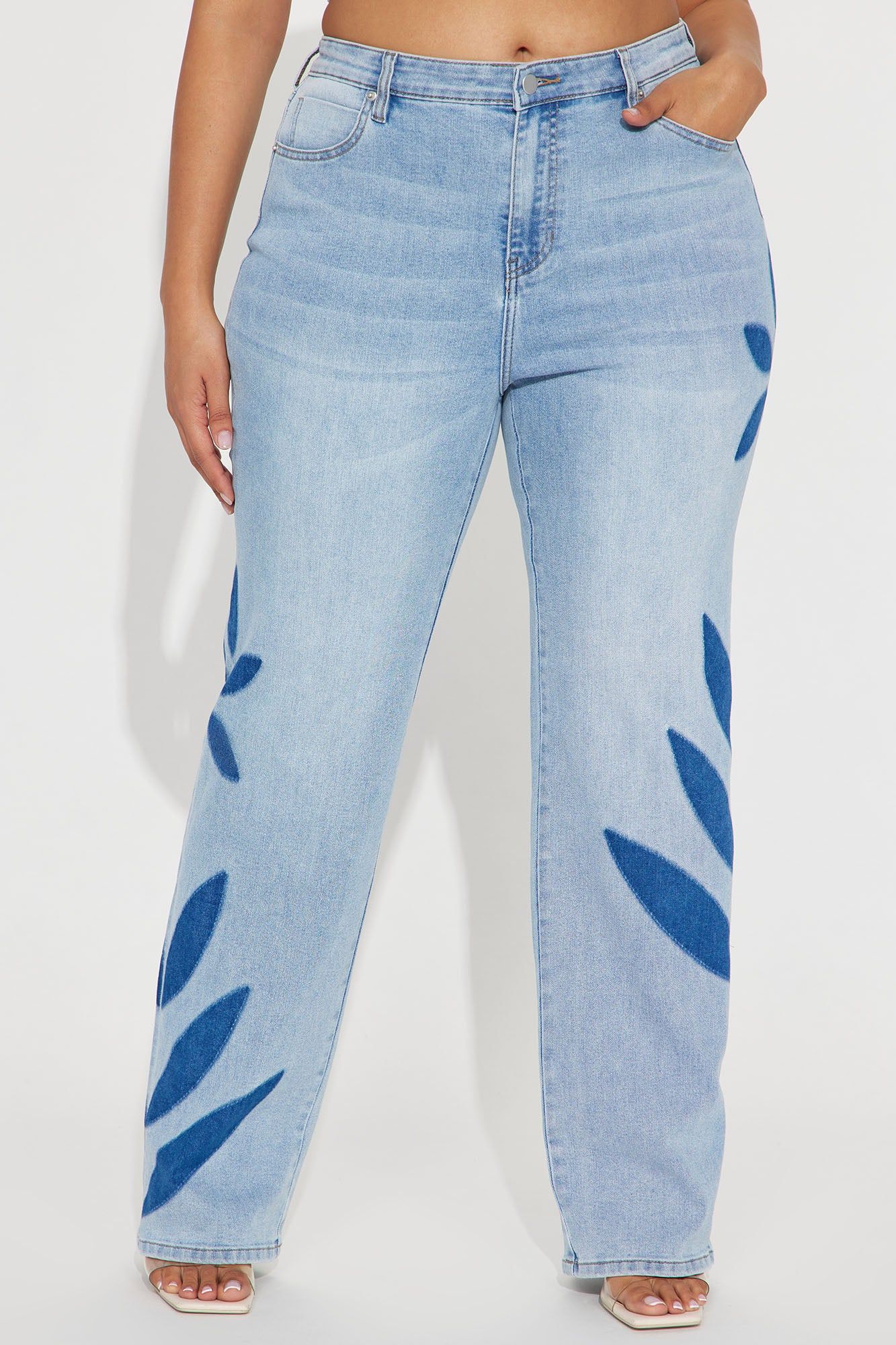 Loves Me Not Stretch Straight Leg Jeans - Light Wash sold by Fashion Nova product image thumbnail 5