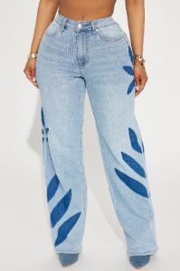 Loves Me Not Stretch Straight Leg Jeans - Light Wash sold by Fashion Nova