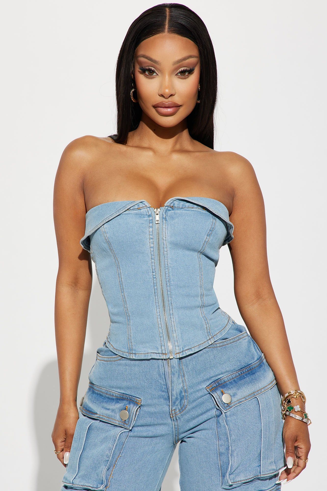 Ciara Denim Pant Set - Light Wash sold by Fashion Nova product image thumbnail 2