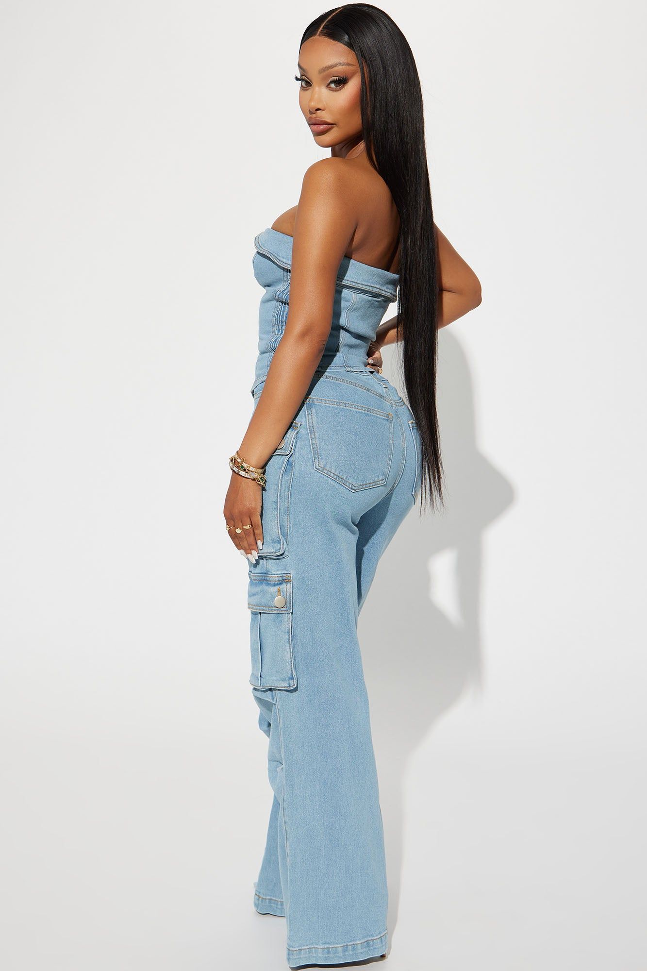 Ciara Denim Pant Set - Light Wash sold by Fashion Nova product image thumbnail 3
