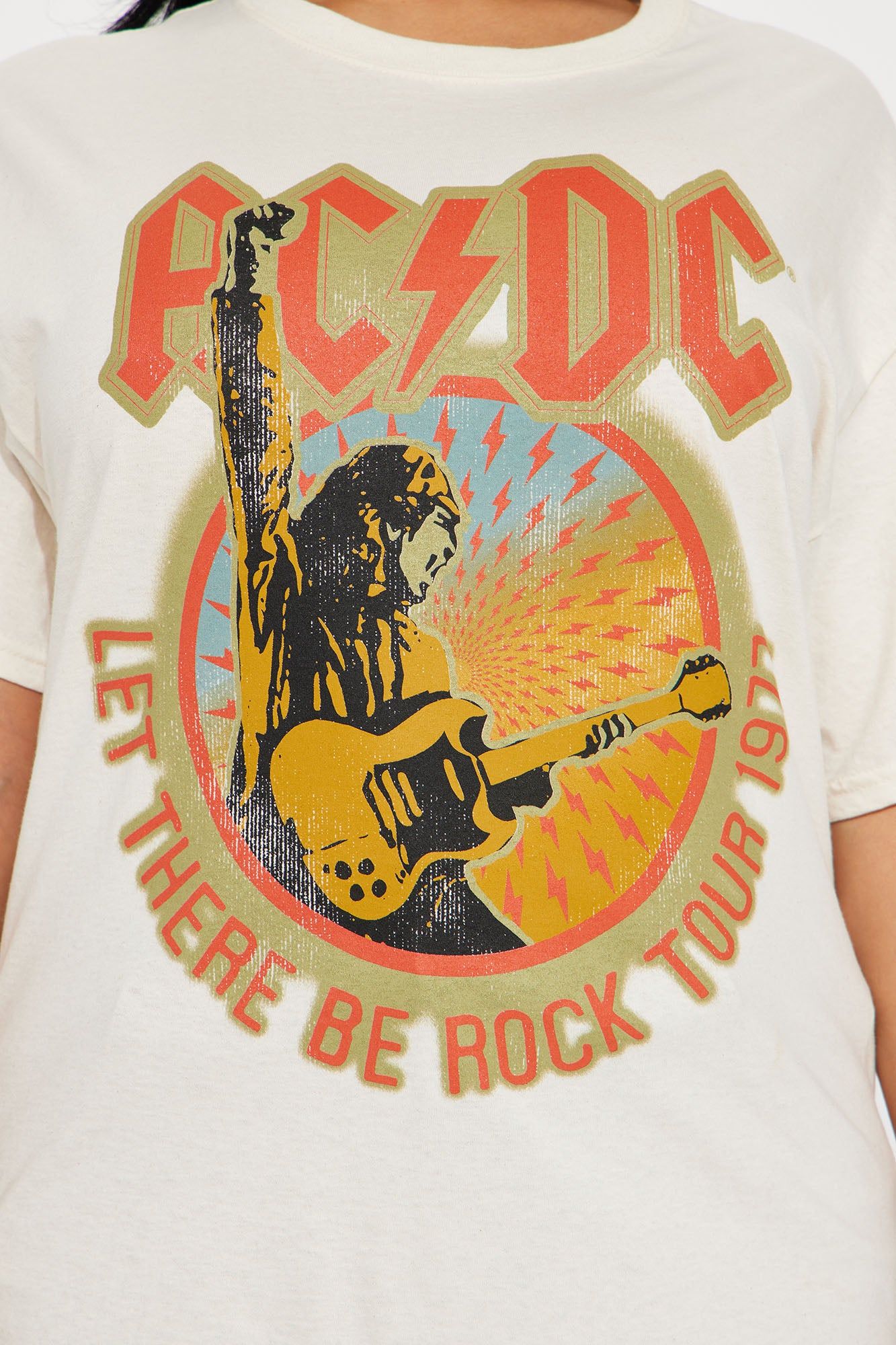 ACDC Let There Be Rock Graphic Tee - Cream sold by Fashion Nova product image thumbnail 3