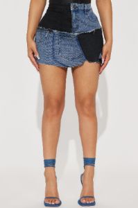 Outta Pocket Denim Mini Skirt - Black Wash sold by Fashion Nova