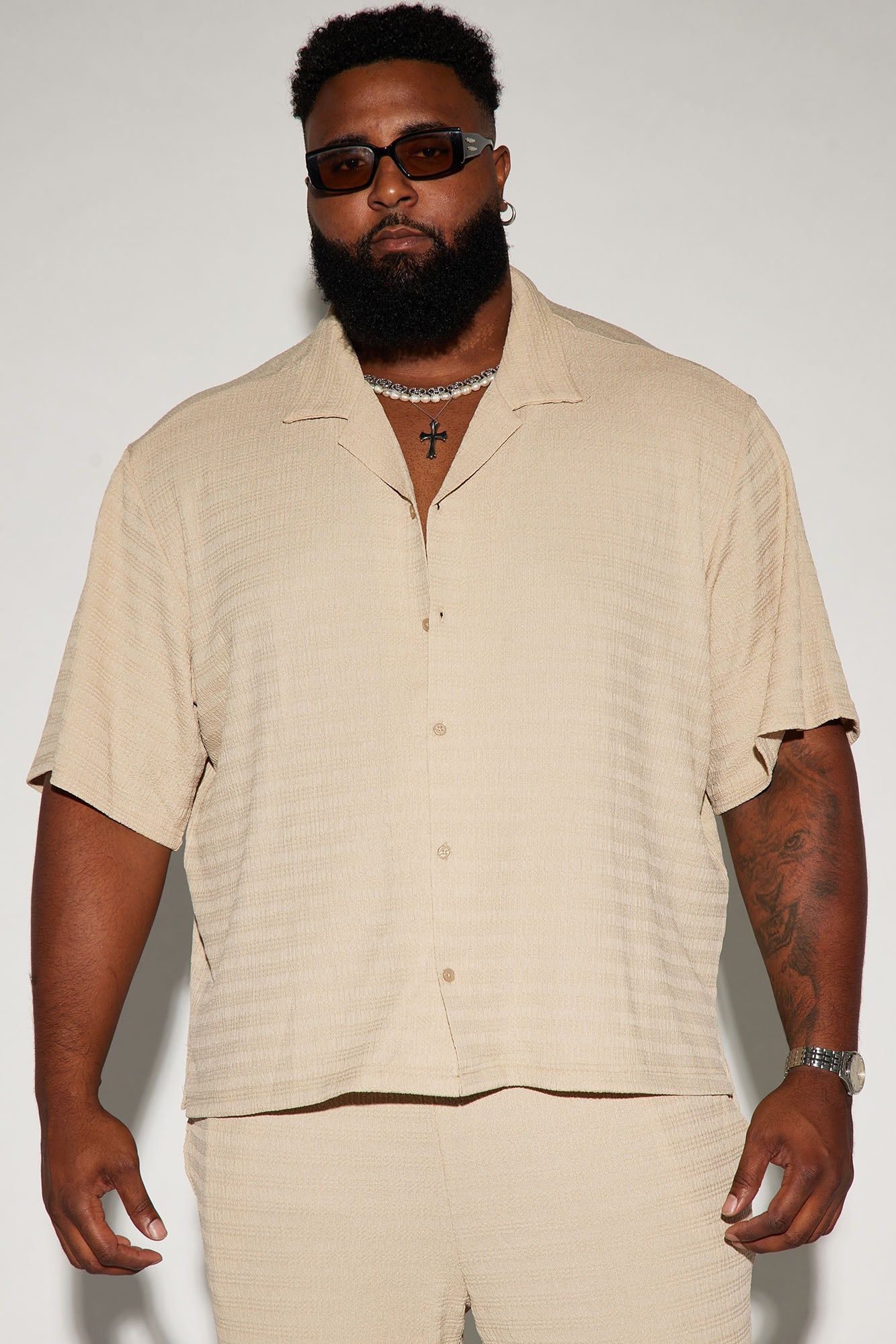 Boca Button Up Shirt - Tan sold by Fashion Nova product image thumbnail 4